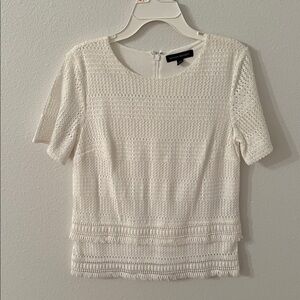 Banana Republic Ivory Textured Blouse